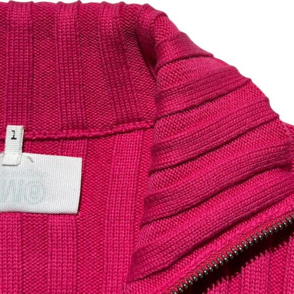 Ribbed stretch zippered sweater - Picture 4 of 7